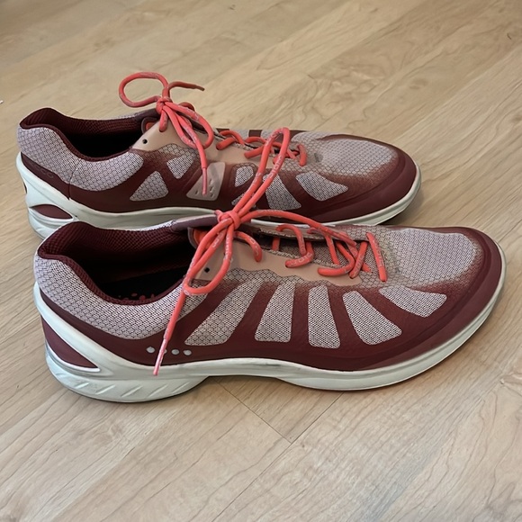 Ecco Biom Fjuel Racer Women's Running Shoes Peach Pink Beige - Picture 1 of 10